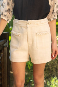 Bliss Cream Tweed Shorts