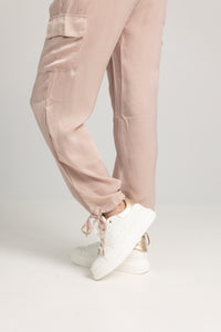 Glam Satin Cargo Pants