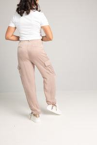 Glam Satin Cargo Pants