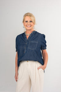 Stonewash Chic Denim Top