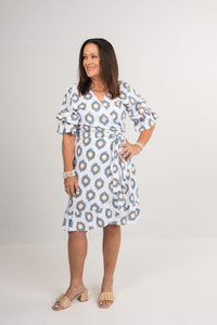 Ikat Short Wrap Dress