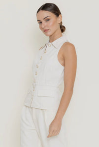 Coastal Button Vest